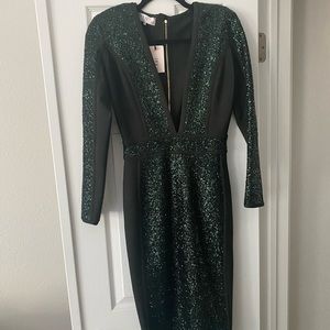 NWT Size Small House of CB Emerald "Sienna" Cocktail  Dress